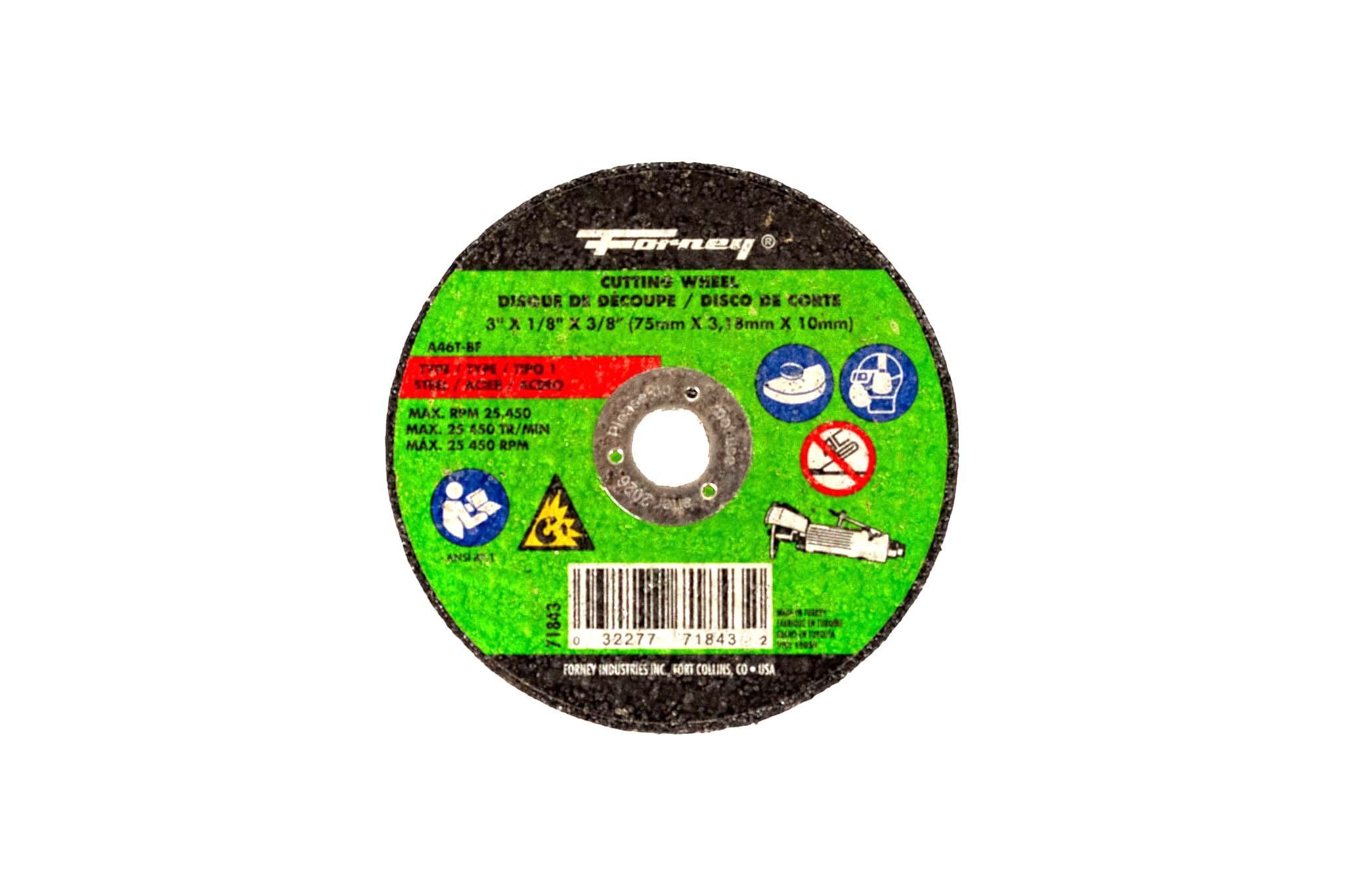 71843 Cut-Off Wheel, Metal, Type 1